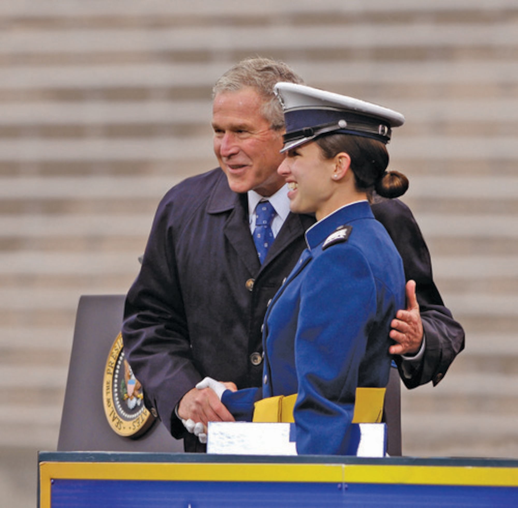 Capt. Hila Levy, an Air Force Reserve Individual Mobilization Augmentee, at her Air Force Academy graduation in 2008. Since this time, Levy has earned two master's degrees at Oxford University as a Rhodes scholar, become a leader in penguin research and is now a doctoral student at Oxford, studying Zoology. She also serves her country as a Air Force Reserve Individual Mobilization Augmentee. She is currently serving as the division chief of training at the Joint Reserve Intelligence Support Element, Royal Air Force Molesworth, United Kingdom.