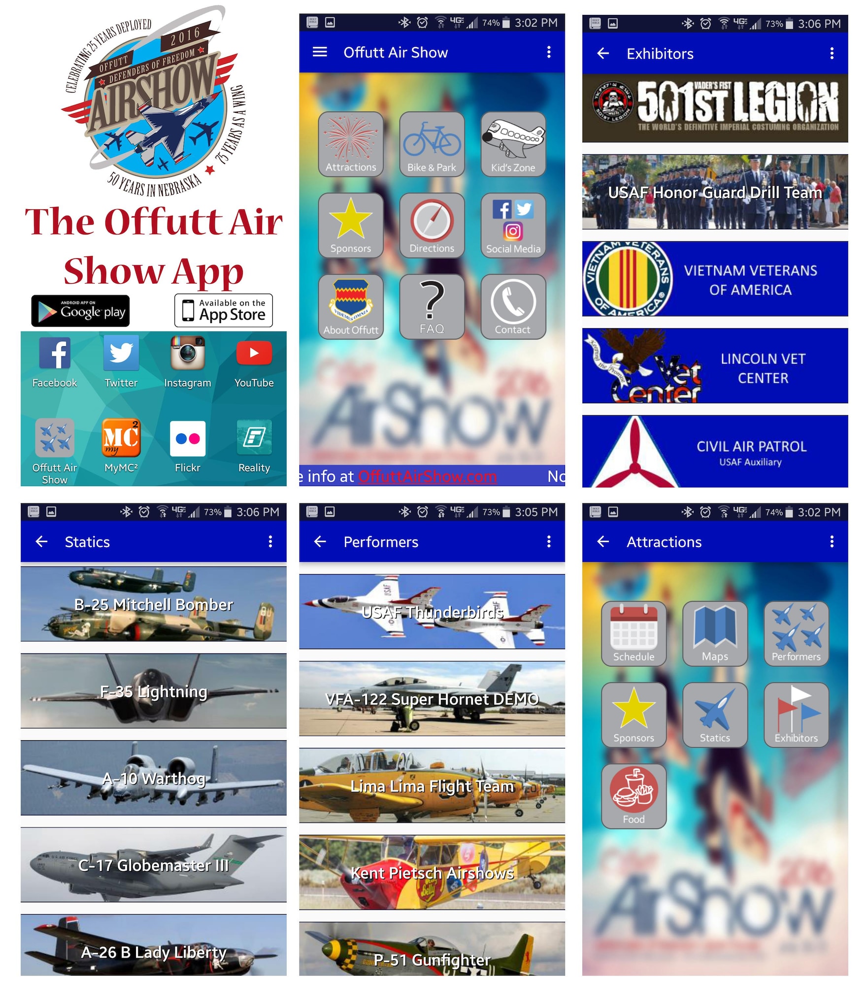 For 2016 there is a new App to help patron learn more about and find their way around the Offutt Air Show. Learn all about the features of this new App to include performers, static displays, maps, directions and more. (Photo Illustration)