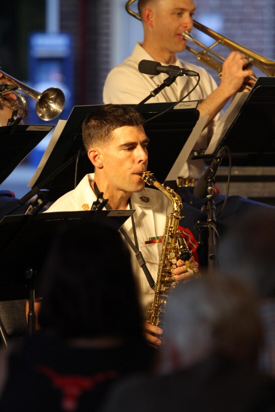 On July 14, 2016, the Marine Latin Jazz Ensemble performed at Glen Echo Park in Maryland. (U.S. Marine Corps photo by Master Sgt. Amanda Simmons/released)