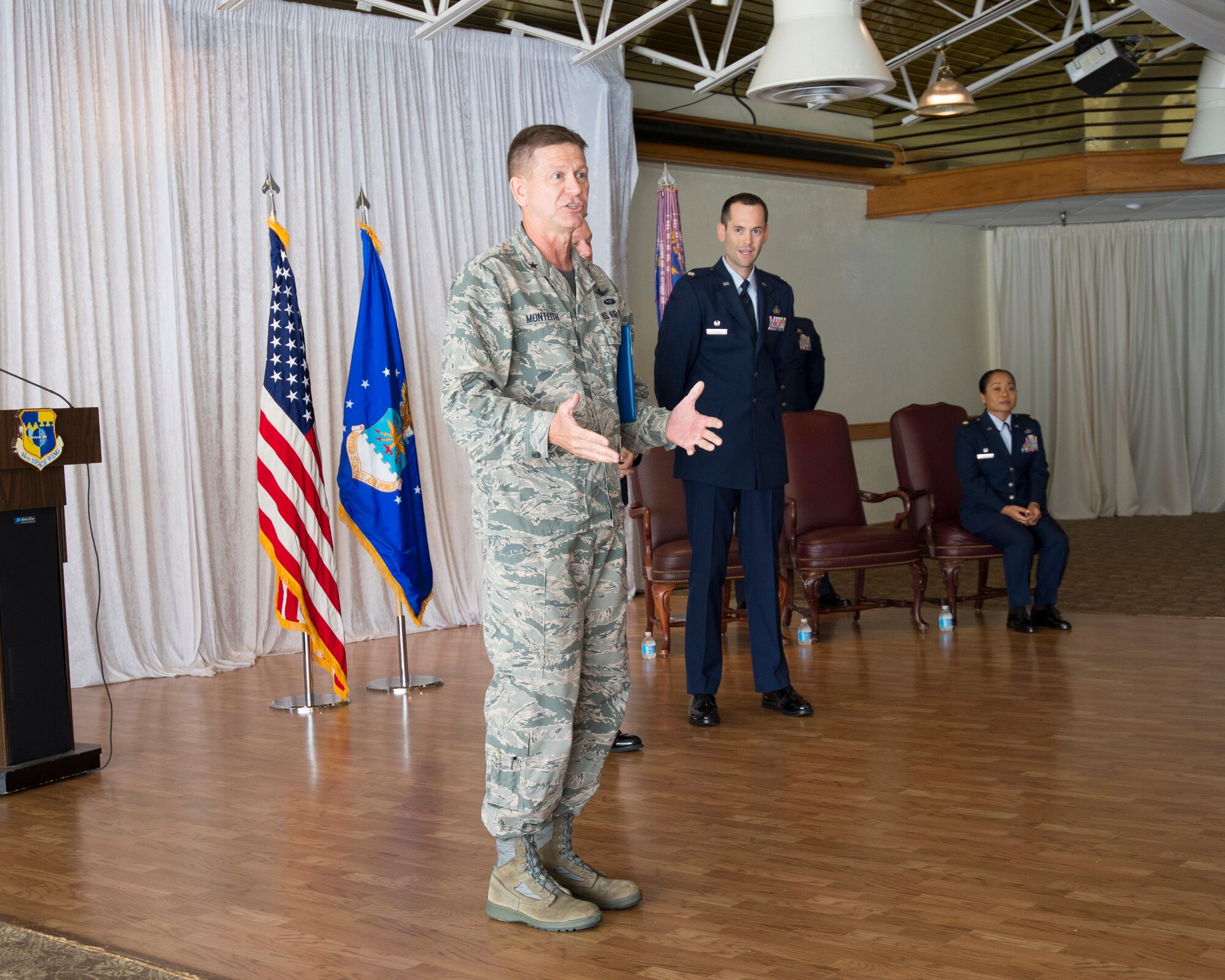 The 45th Space Wing garnered four team awards to include: Child Development Program of the Year, Major General Eugene L. Eubank Award for the small base category of the Year, Operations Program of the Year and John L. Hennessy Award. Additionally, two members, Lt. Col. Paul N. Somer, prior 45th Force Support commander, received an individual award for 2015 Lieutenant General Norm Lezy Award for the number one Force Support Squadron commander in the U.S. Air Force and Staff Sgt. William Chavanu, for winning the Base Honor Guard Member of 2015. (U.S. Air Force photo/James Rainier)  