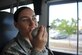 Senior Airman Lisa Exline, a vehicle operator with the 1st Special Operations Logistics Readiness Squadron, relays a message to dispatchers at the Vehicle Operation Control Center at Hurlburt Field, Fla., July 15, 2016. The 1st SOLRS transports Air Commandos to events such as changes of command, Operation Homecoming and other base events. (U.S. Air Force photo by Airman Dennis Spain)
