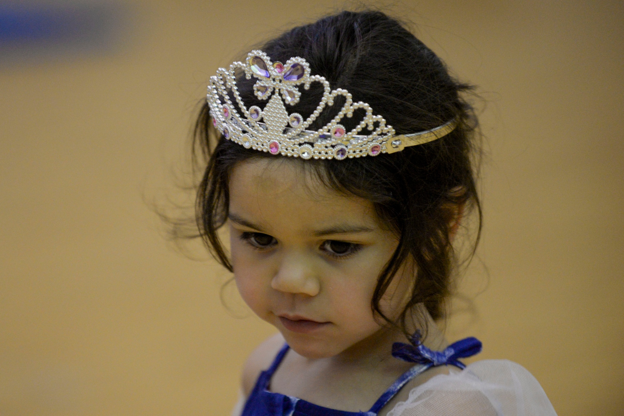 Adriana Mahoney-Garcia listens to the instructor during Princess Dance Camp at the Youth Center at Minot Air Force Base, N.D., June 29, 2016. Dancers were taught basic instructions to ballet during the week-long camp. (U.S. Air Force photo/Airman 1st Class Jessica Weissman)
