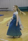 Military child Noelle McBride finishes a pirouette during Princess Dance Camp at the Youth Center at Minot Air Force Base, N.D., June 29, 2016. Students who attended this week-long camp were taught basic instructions to ballet. (U.S. Air Force photo/Airman 1st Class Jessica Weissman)