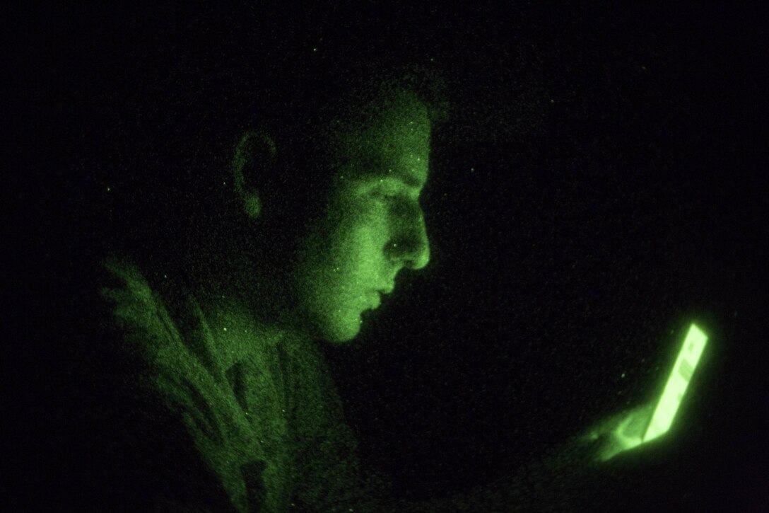 The MAGTF Common Handheld program will allow Marines to securely use modern handheld communications devices like tablets and smartphones in tactical environments to make more informed decisions on the go. Marine Corps Systems Command partnered with the National Security Agency’s Commercial Solutions for Classified program to address the unique security considerations inherent in using commercial products for tactical purposes. (U.S. Marine Corps photo by Pfc. Tyler W. Stewart) 