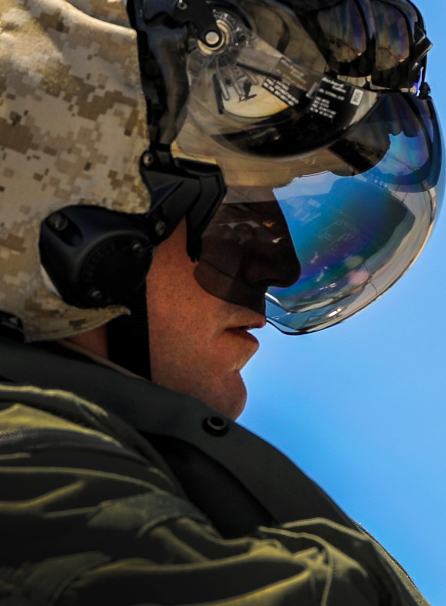 A Marine F-35B pilot, assigned to the 3rd Marine Aircraft Wing, Marine Corps Air Station Yuma, Az., prepares to take off during Red Flag 16-3 at Nellis Air Force Base, Nev., July 12, 2016. Red Flag provides combat training in a degraded and operationally limited environment making the training mission as realistic as possible. (U.S. Air Force photo by Airman 1st Class Kevin Tanenbaum)