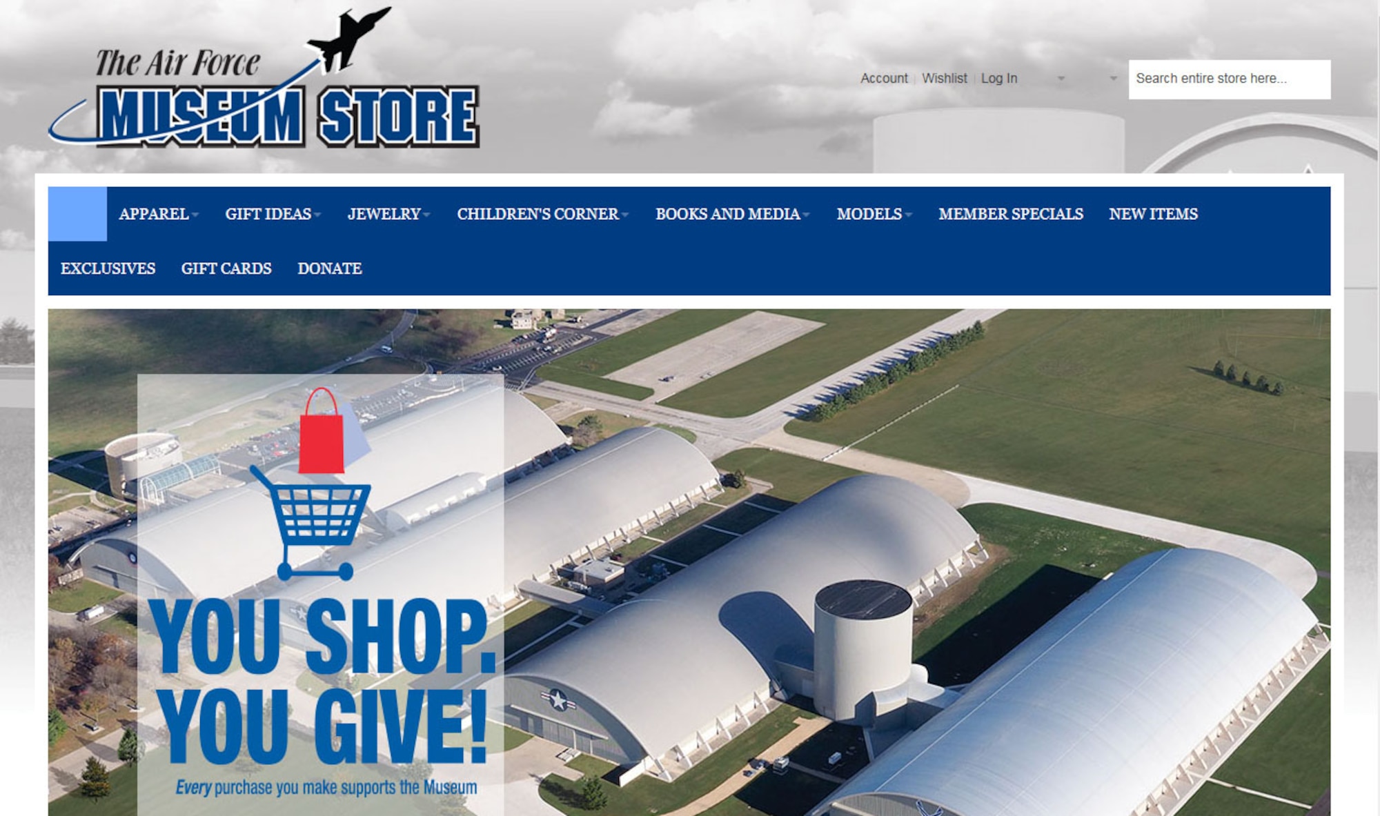 The Air Force Museum Store has a new website with an improved layout and design that makes it easier than ever to shop a growing selection of gifts, apparel, books, toys, edible items and more.