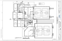Blueprints for renovations to the 20th Force Support Squadron Shaw Fitness and Health Center. The renovations, which will include new basketball and racquetball courts, an aerobics room, and a parent-child area, are expected to be completed in August 2017. (Courtesy graphic)