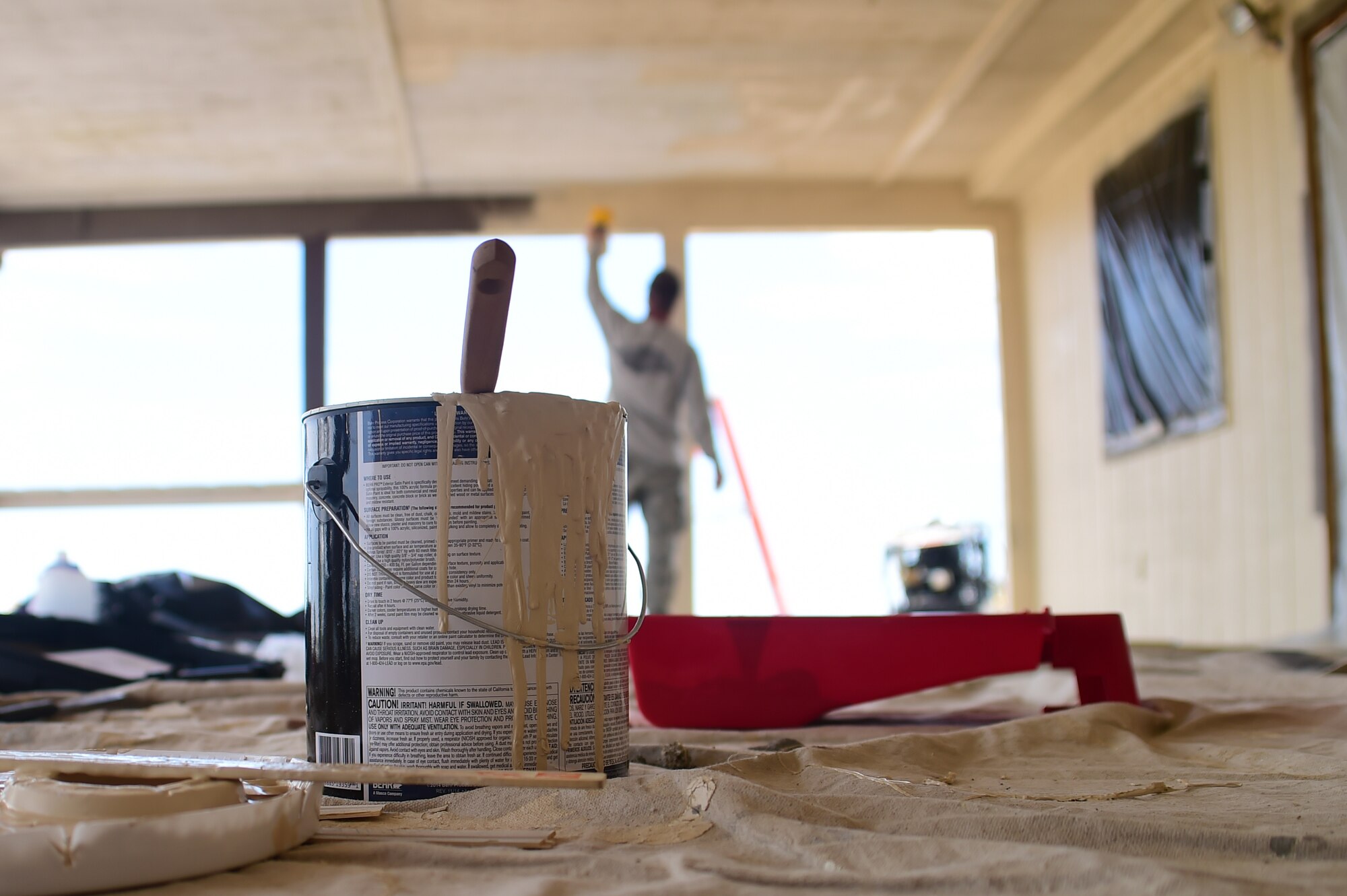 Airmen from the 460th Civil Engineer Squadron renovate a building July 18, 2016, on Buckley Air Force Base, Colo. The building being renovated will be used for Cinderella’s Closet, a place where military members and their dependents can buy gently used formal wear for balls and ceremonies. The 460th CES develops, constructs, operates, and sustains the infrastructure on Buckley AFB. (U.S. Air Force photo by Airman 1st Class Luke W. Nowakowski/Released)  