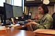 Staff Sgt. Anais Lopez Quinones, 341st Force Support Squadron career development supervisor for outbound assignments, handles personnel records July 20, 2016, at Malmstrom Air Force Base, Mont. The 341st FSS military personnel section received a 2015 A1 Award at the Air Force level for exceeding Air Force standards. (U.S. Air Force photo/Amn Collin Schmidt)	