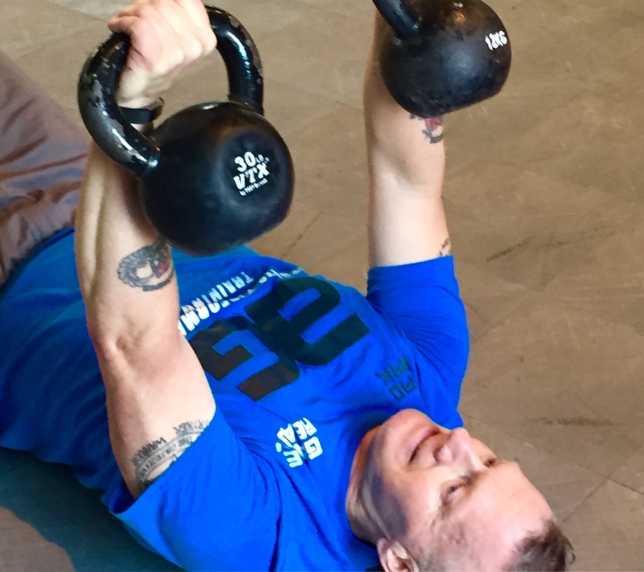 Army Command Sgt. Maj. John Wayne Troxell, the senior enlisted advisor to the chairman of the Joint Chiefs of Staff, leads an intense, early morning workout session at Resolute Support headquarters in Kabul, Afghanistan, July 17, 2016. DoD photo by Lisa Ferdinando