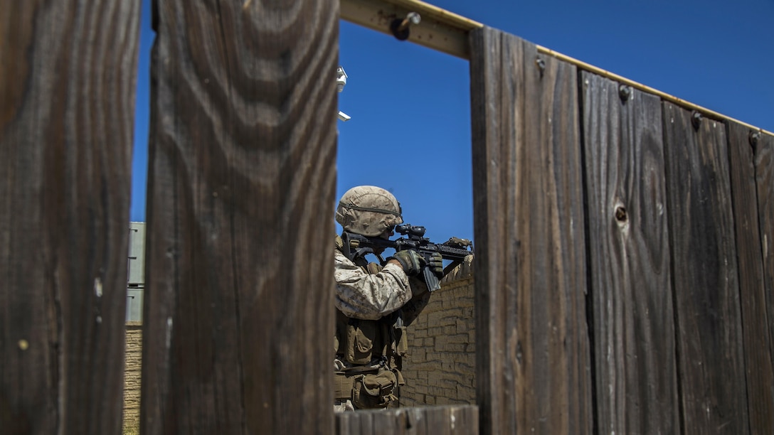 U.S. Marine Staff Sgt. Bryan Whitlatch provides cover for Mexican sailors as they participate in a mechanized assault during the Southern California portion of Rim of the Pacific 2016 Southern California portion of Rim of the Pacific 2016 at Marine Corps Base Camp Pendleton, California, July 18, 2016. The purpose for the mechanized assault is so partner nations can integrate and communicate with each other for future operations. Units participating in the exercise were Marines with India Company, 3rd Battalion, 5th Marine Regiment and 3rd Assault Amphibious Battalion, both with the 1st Marine Division, and service members with the Mexican navy. Twenty-six nations, more than 40 ships and submarines, more than 200 aircraft and 25,000 personnel are participating in RIMPAC from June 30 to Aug. 4, in and around the Hawaiian Islands and Southern California. The world's largest international maritime exercise, RIMPAC provides a unique training opportunity that helps participants foster and sustain the cooperative relationships that are critical to ensuring the safety of sea lanes and security on the world's oceans. RIMPAC 2016 is the 25th exercise in the series that began in 1971.