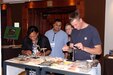 Left to right, Master Sgt. Kimberly Ricardo, Sgt. Fabio Gaviria and his spouse and Staff Sgt. Walter Egan, tie fly fishing ties during the 7th Mission Support Command’s 793rd Movement Control Team Yellow Ribbon Reintegration Program pre-deployment event held at the Le Grand Westin Hotel, July 16, 2016. 