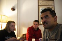 Senior Airman Eric Contreras, 86th Communications Squadron client systems technician, watches a movie at Club 7 on Ramstein Air Base, Germany, July 15, 2016. The Airman ministry center reaches out to Airmen E-4 and below to help them build community ties, develop their spiritual lives and learn to be servant leaders. (U.S. Air Force photo/ Airman 1st Class Joshua Magbanua)