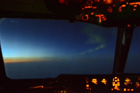 F-35A Lightning II aircraft receive aerial refuelings from a Travis KC-10 Extender July 13, 2016 on the flight from England to the United States. The fighters were returning to Luke Air Force Base, Arizona after participating in the world's largest air show. (U.S. Air Force photos by Staff Sgt. Madelyn Brown) 