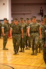 U.S. Marines assemble to formation during the 6th Marine Regiment Change of Command Ceremony on Camp Lejeune, N.C., May 3, 2016. U.S. Marine Corps Col. Calvert Worth, off going commanding officer, 6th Marine Regiment, 2nd Marine Division (2D MARDIV), relinquished command to Col. Matthew S. Reid, on coming commanding officer. (U.S. Marine Corps photo by Cpl. Alexander Hill, 2D MARDIV Combat Camera/Released)