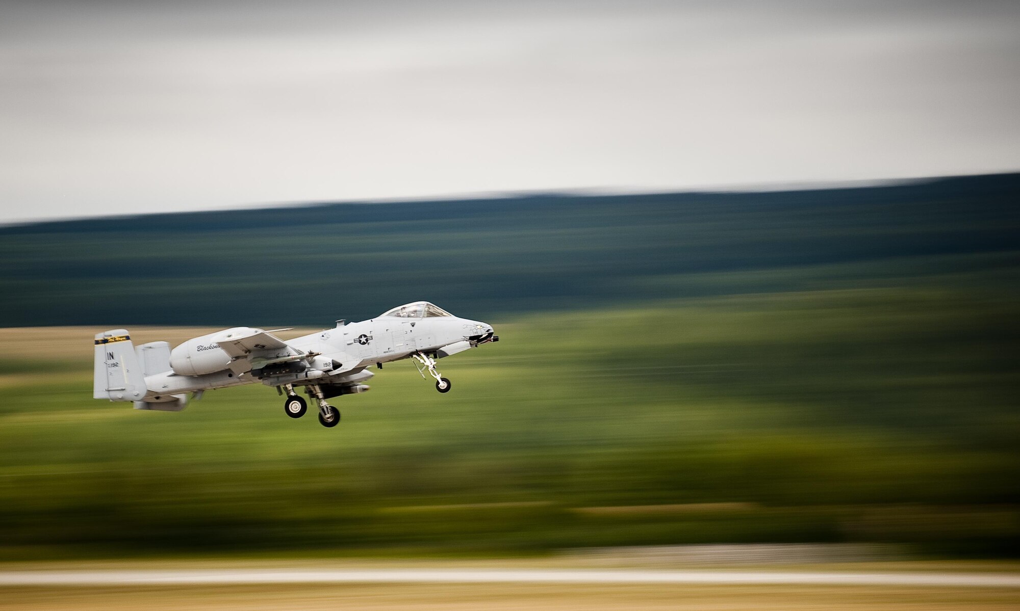 An A-10C Thunderbolt II, from the 163rd Expeditionary Fighter Squadron, takes off during Operation Atlantic Resolve at Sliač Air Base, Slovakia, July 19, 2016. Airmen of the 163rd EFS have been taking part in OAR to conduct training and familiarization events alongside the Slovak armed forces, a NATO ally. The U.S. presence in Europe and the relationships built over the past 70 years provide strategic access critical to meet the nation’s NATO commitment to respond to threats against our allies and partners. (U.S. Air National Guard photo/Staff Sgt. William Hopper)                                      