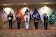 Service members from each branch of service hold their American Legion Spirit of Service Award after the Service to American Legion Service to America Banquet in Centralia, Wash., July 15, 2016. Each member, accompanied by their families and leadership, were honored for their continuous contributions to others. (U.S. Air Force photo/Staff Sgt. Naomi Shipley)