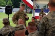 The U.S. Army Reserve Interim Senior Enlisted Leader and Command Sergeant Major of the Army Reserve Command Sgt. Maj. James Wills answers questions from 7th Mission Support Command Soldiers, during his town hall on NCO Field, July 9, 2016, after the 7th MSC Change of Command ceremony earlier in the day. 