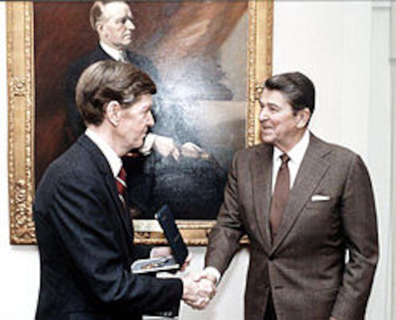 John T. Hughes and President Ronald Reagan