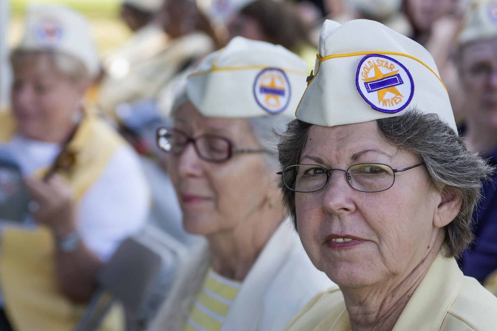 Judy Woodall, a Gold Star wife, attends a memorial ceremony for the Gold Star Wives of America at the the Fort Richardson National Cemetery, July 15, 2016, on Joint Base Elmendorf-Richardson, Alaska.  The memorial ceremony was a part of the Gold Star Wives of America's 71st National Convention hosted this year in Anchorage, Alaska.