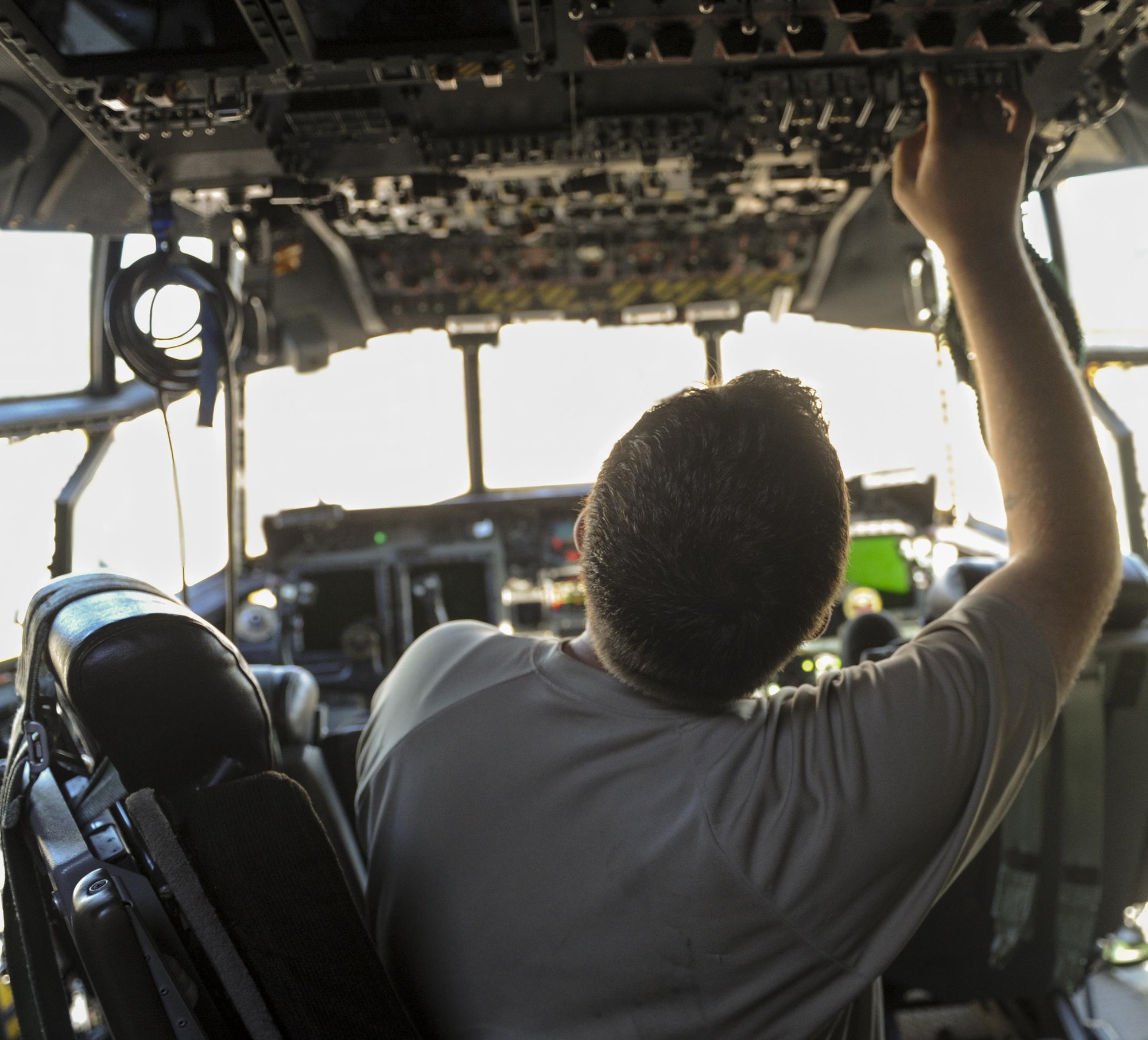 Staff Sgt. Christopher Dawson, a crew chief assigned to the 901st Special Operations Aircraft Maintenance Squadron, checks to make sure the systems are functioning properly on a MC-130H Combat Talon II aircraft during a pre-flight inspection at Hurlburt Field, Fla., July 20, 2016. Pre-flights ensure the aircraft is in good condition to fly. (U.S. Air Force photo by Airman 1st Class Isaac O. Guest)
