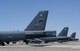 B-52 Stratofortresses undergo pre-flight inspections before takeoff during Red Flag 16-3 at Nellis Air Force Base, Nev., July 18, 2016. The B-52 is a strategic heavy bomber with the capability of flying at high subsonic speeds at altitudes up to 50,000 feet. It can carry nuclear or precision guided conventional ordnance with worldwide precision navigation capability. (U.S. Air Force photo by Senior Airman Kristin High/Released)
