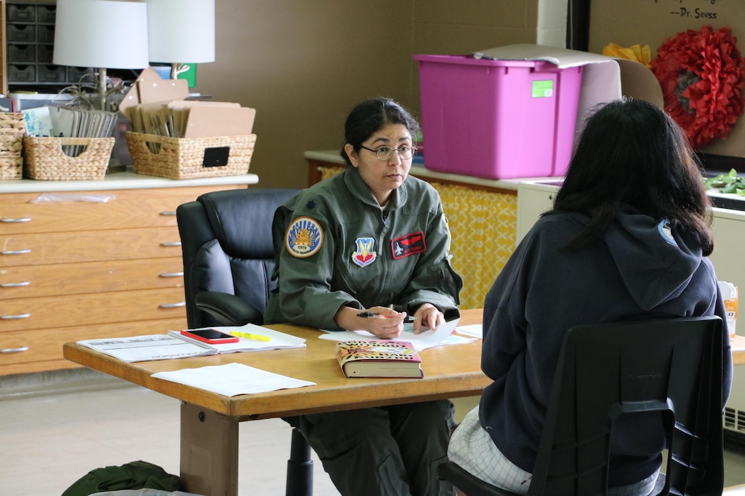 Lt. Col. Arti Shah a doctor from 177th fighter wing in Atlantic City N.J., counsels a patient during the Healthy Cortland Innovative Readiness Training event, July 18, 2016. Healthy Cortland is one of the Innovative Readiness Training events that provide real-world training in a joint civil-military environment while delivering world-class medical care to the people of Cortland, N.Y., from July 15-24.