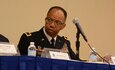 WASHINGTON - Maj. Gen. A.C. Roper, commanding general of the 80th Training Command, listens to a presentation as a member of the Blue Courage leadership panel during the National Organization of Black Law Enforcement Executives 40th Anniversary Training Conference and Exhibition held in the District of Columbia July 16-20, 2016. Roper as a civilian, is the Birmingham, Ala., police chief with more than 30 years of law enforcement experience.