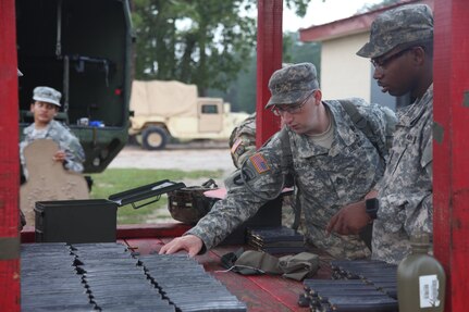 U.S. Army Sgt. 1st Class Horrace Murray of the 982nd Combat Camera Company brief soliders for weapons qualification at Fort Bragg, NC on July 16, 2016. The 982nd perfoms this training annually to maintain unit readiness. (U.S. Army Photo by Spc. Kwamel Hargett/Released)