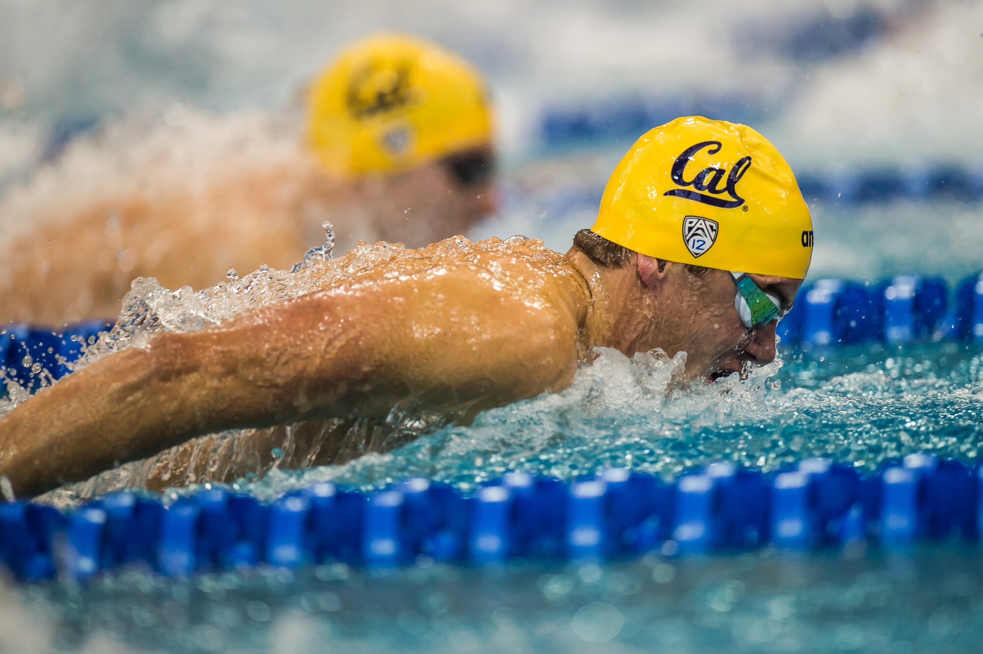 Josh Prenot, University of Calfornia Berkeley Physics major and swimmer, performs a butterfly stroke during the NCAA Championships, March 23 to 26, Atlanta, Ga. Pernot recently qualified for the Olympic Games in Rio de Janeiro after breaking an American record in the men’s 200-meter breaststroke. (Photo by: Peter H. Bick/Swimming World Magazine)