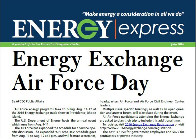 Check out the July 2016 edition of Energy Express.