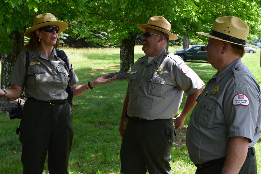 Pittsburgh District rangers worked to ensure Mahoning Creek Lake's 75th anniversary commemoration was a fun and safe event. 