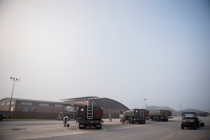 Airmen from the 628th Logistic Readiness Squadron fuels flight inspect fuel vehicles July 18, 2016 at Joint Base Charleston, S.C. Last year, over 50 Airmen of the 628th LRS fuels flight provided the base with more than 36 million gallons of fuel for  missions throughout the base. (U.S. Air Force photo/Staff Sgt. Jared Trimarchi)
