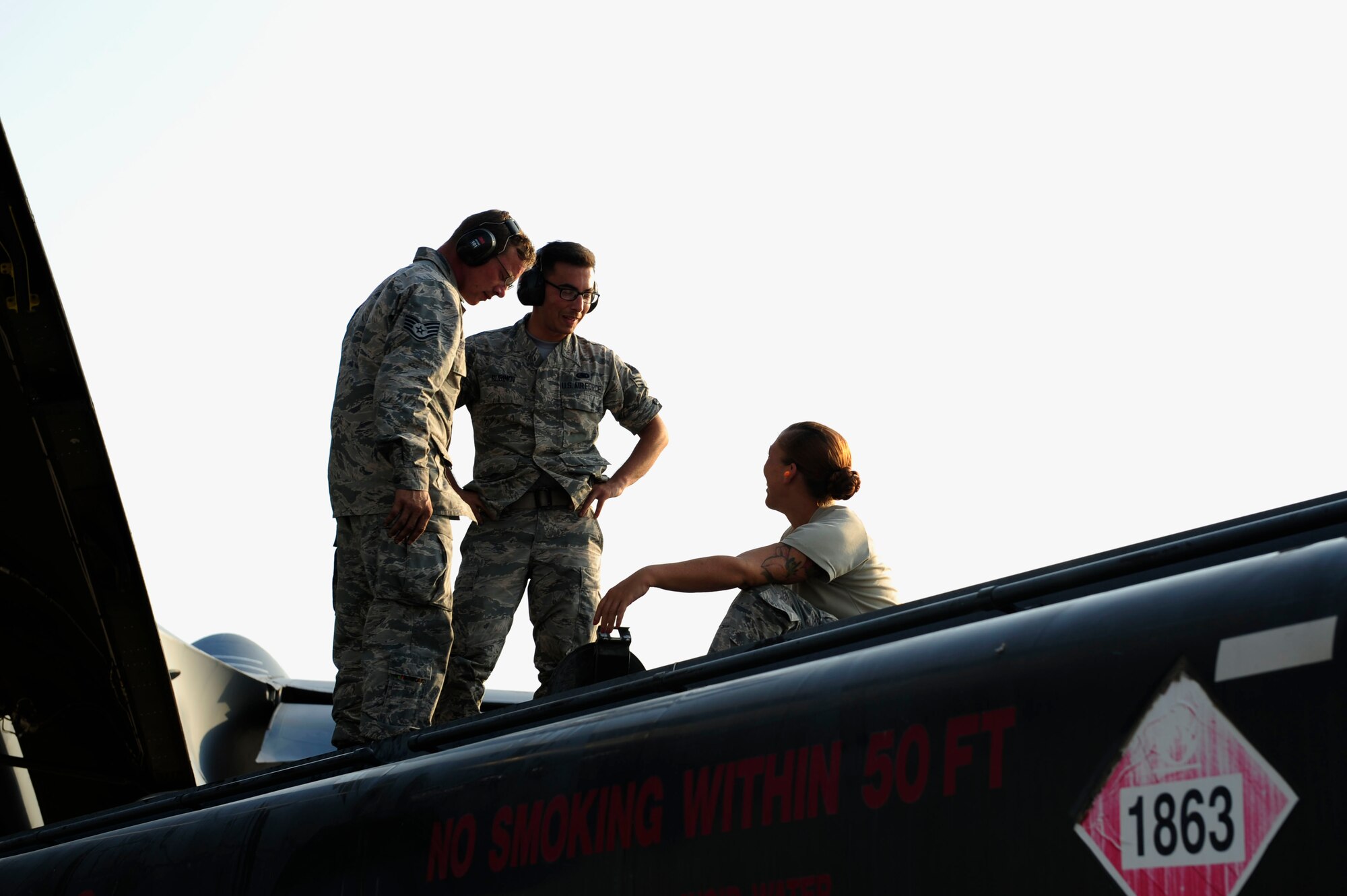 Airmen assigned to the 39th Logistics Readiness Squadron, load fuel into a fuel truck July 22, 2016, at Incirlik Air Base, Turkey. Due to an extended loss of commercial power to the base, supplies, including food, water and fuel were delivered to sustain missions here at Incirlik. (U.S. Air Force photo by Airman 1st Class Devin M. Rumbaugh)