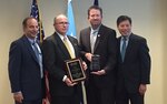 (Left to right) Peter Levine, acting undersecretary of defense for personnel and readiness; Eric Spanbauer, DLA’s Workforce Recruitment Program manager; Brad Bunn, DLA Human Resources director; and Christopher Lu, deputy secretary for the Department of Labor, pose for a photo following the 2016 WRP Awards Ceremony July 22 in Washington D.C.