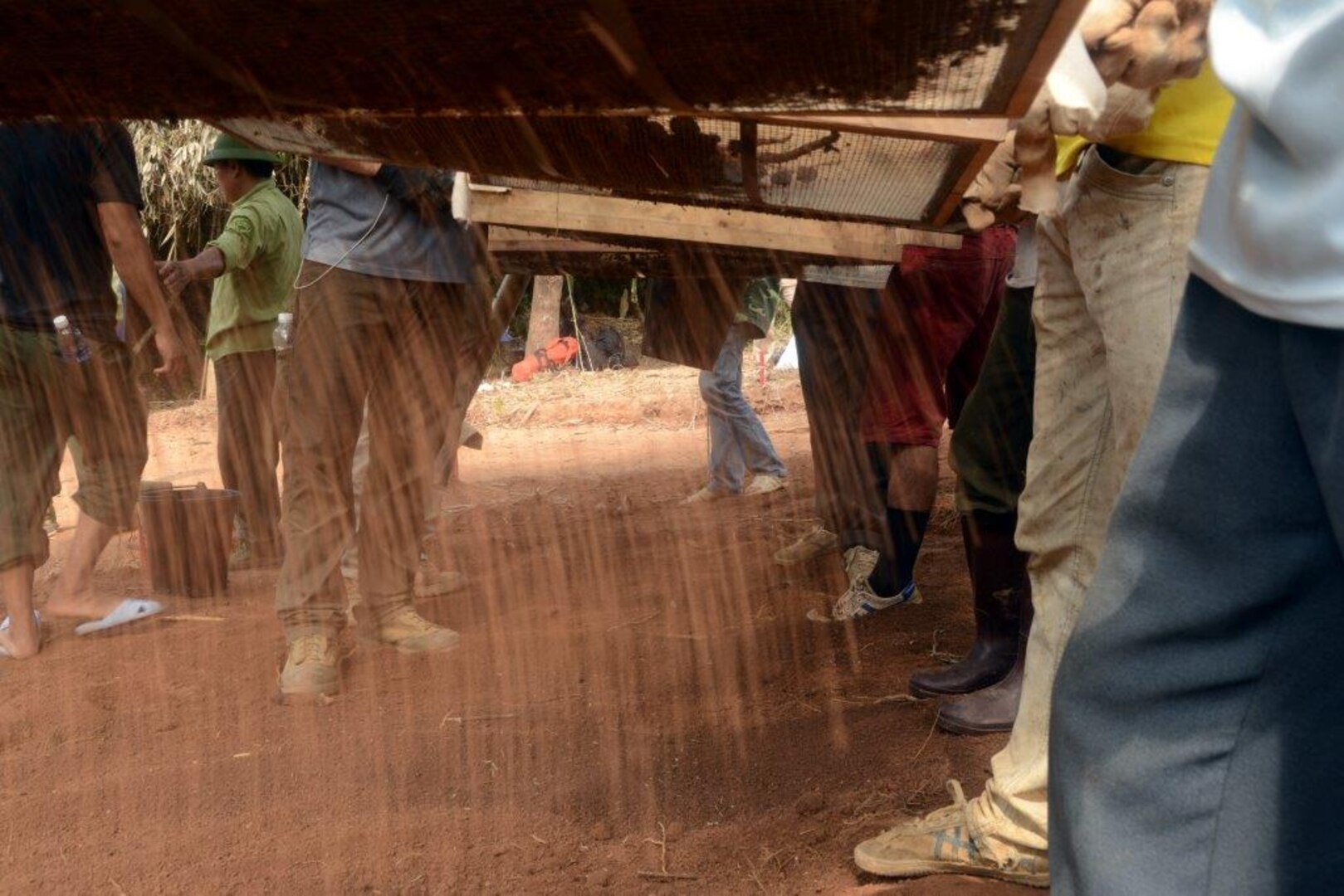 VIETNAM – Members of the Defense POW/MIA Accounting Agency (DPAA) work side-by-side at screening stations with local villagers, November 18, 2015, in the Vietnamese National Forest, in search of missing service members from the Vietnam War. DPAA’s mission is to provide the fullest possible accounting for our missing personnel to their families and the nation. 