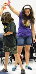 Sam Porter, 9, and Sofia Porter, 13, participated in a dance routine during VSA Start with the Arts at the Dodd Field Chapel July 15.