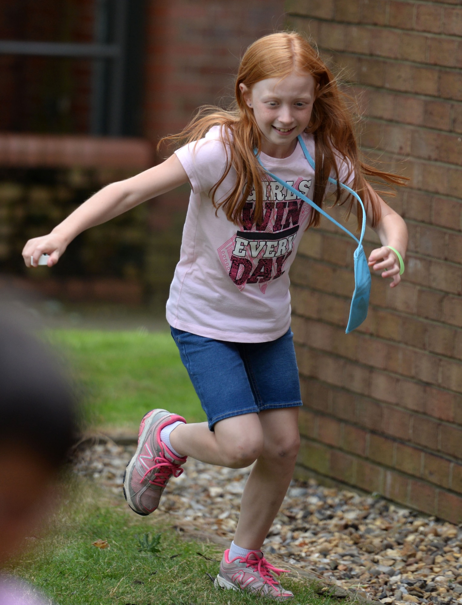 Team Mildenhall children take part in outdoor games during Vacation Bible School July 25, 2016, outside the chapel on RAF Mildenhall, England. This annual event is open to all military members and their families from RAF Mildenhall or RAF Lakenheath. (U.S. Air Force photo by Gina Randall)