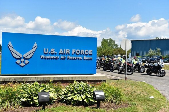 The Sister's Ride motorcyclists were given a tour of Westover Air Reserve Base after given lunch on July 5 in the Westover Club.