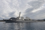 160214-N-FP878-203 MEDITERRANEAN SEA (Feb. 14, 2016) USS Carney (DDG 64) off the coast of Crete, Greece, Feb. 14, 2016. Carney, an Arleigh Burke-class guided-missile destroyer, recently completed a 102-day selected restricted availability (SRA). (U.S. Navy photo/Released)