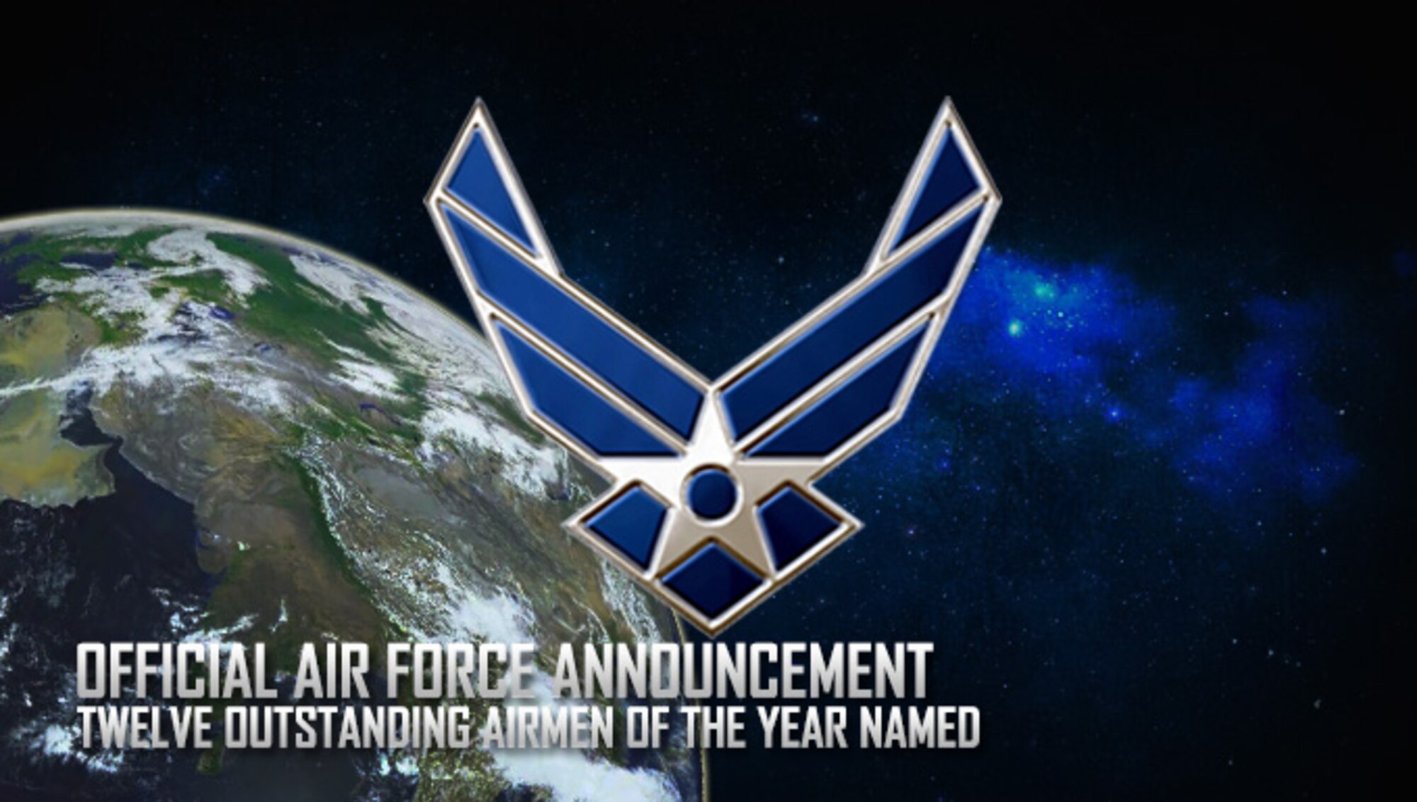 Air Force Personnel Center announces the 12 Outstanding Airmen of the Year for 2016. The board selected the 12 based on their superior leadership, job performance and personal achievements. (AFPC courtesy graphic)