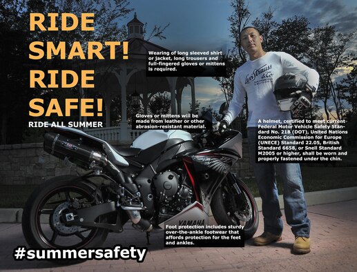 Active Duty, Air Force Reserve and Air National Guard members must follow Air Force Instruction 91-207 and register to the Air Force Safety Automated System/Motorcycle Unit Safety Tracking Tool to stay current on safety measures. (U.S. Air Force Illustration/Staff Sgt. Alexandre Montes)  