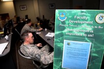 Students of the Training Development course, offered through Faculty Development at Sheppard Air Force Base, Texas, review course material during an eight-day training course, July 28, 2016. Upon graduation, students will be able to effectively develop training for the Air Force. (U.S. Air Force photo by Senior Airman Kyle E. Gese/Released)