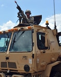 New York Army National Guard Spc. George Mentiply, a driver assigned to Co.. E, 427th Brigade Support Battalion based in Glenville, N.Y., secures his vehicle during training at the Joint Readiness Training Center, Ft. Polk, La, July 26. Approximately 3,000 Soldiers from New York joined 2,000 other state Army National Guard units, active Army and Army Reserve troops as part of the 27th Infantry Brigade Combat Team task force. 