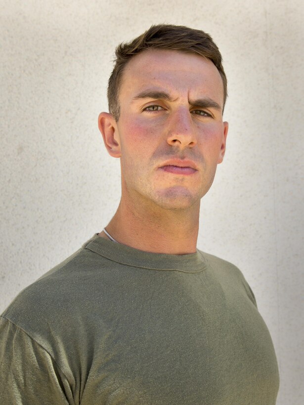 2nd Lt. Zachary Standeford, platoon commander, 3rd Battalion, 4th Marines, 7th Marine Regiment, focused on athletics as much as he did academics while in high school and college, pushing himself to do better as a student and as a team captain. (Official Marine Corps photo by Lance Cpl. Levi Schultz/Released)