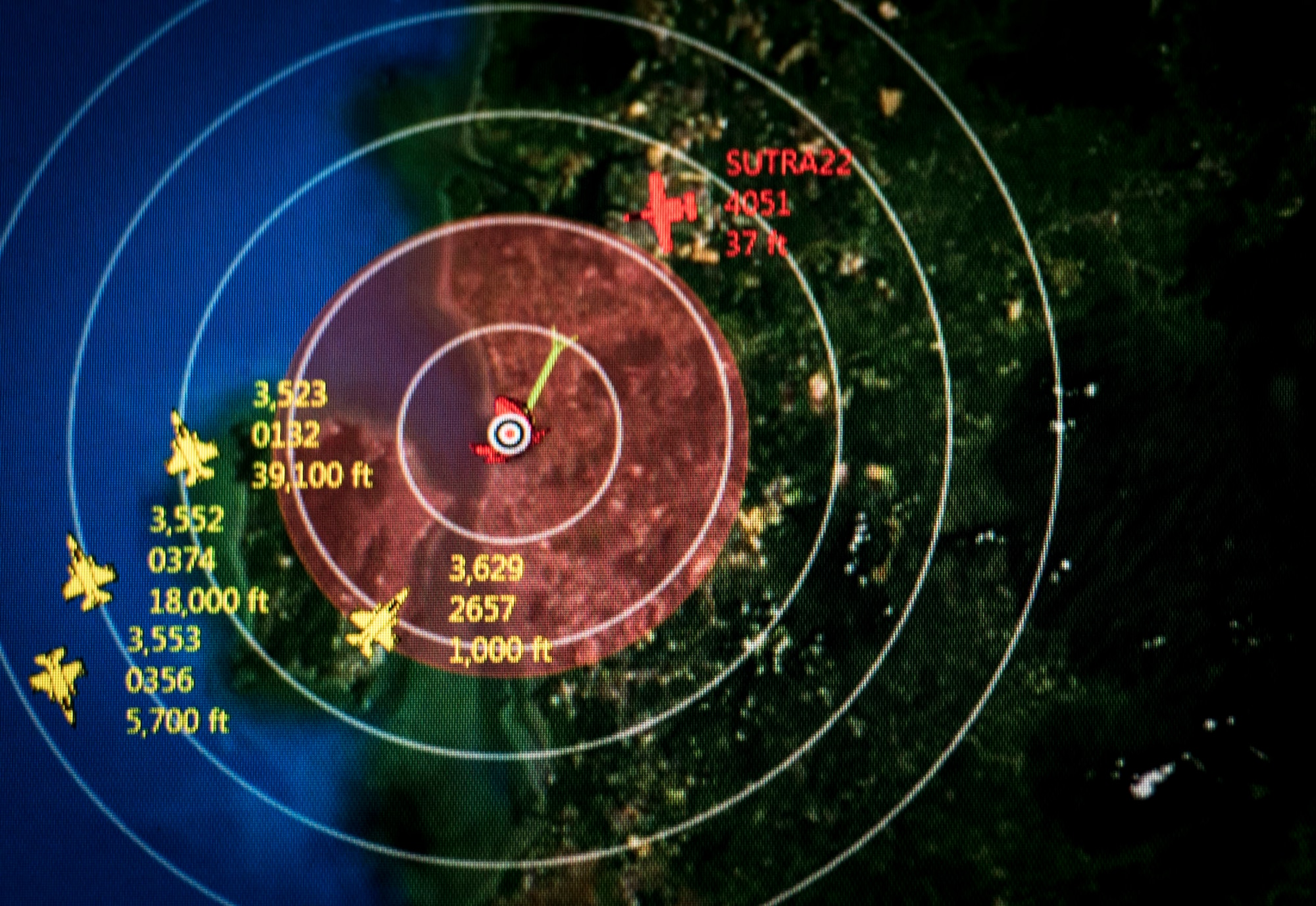 Aircraft are monitored entering and leaving a training area during Cope Taufan 16, at Pangkalan Udara Butterworth Air Base, Malaysia July 22, 2016.  The Joint Deployable Electronic Warfare Range has been used to support multinational and joint exercises at weapon ranges in Thailand, Australia, and Canada, and unit-level training in South Korea. CT 16 provides an excellent opportunity for U.S. and Royal Malaysian airmen to work closely with one another to improve both nations’ abilities to integrate combat air force capabilities. (U.S. Air Force photo by Tech. Sgt. Araceli Alarcon)