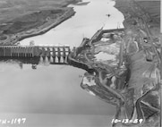 Lock excavation, looking West/downstream