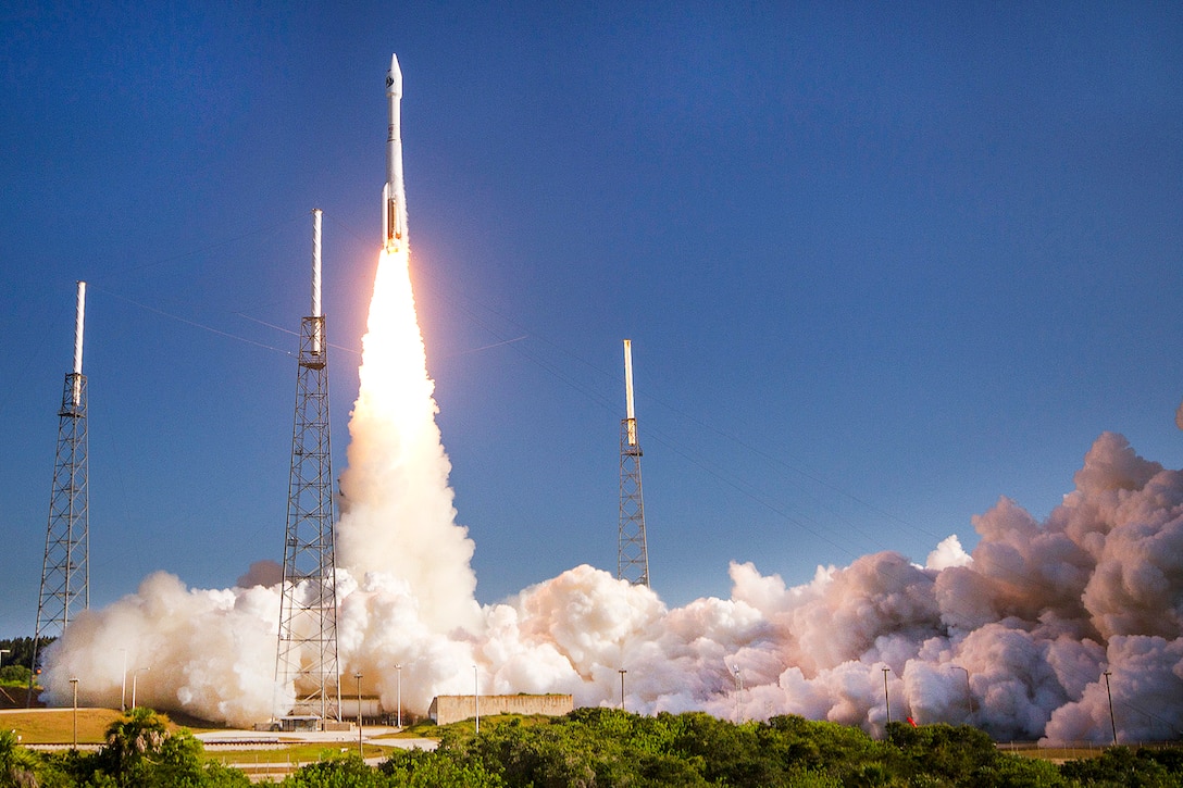 The Air Force’s 45th Space Wing supported United Launch Alliance’s launch of the NROL-61 spacecraft aboard an Atlas V rocket  at Cape Canaveral Air Force Station, Fla., July 28, 2016. Before any spacecraft can launch from the station, a team of military, government civilians and contractors from the 45th Space Wing provide the mission assurance for a safe and successful lift-off for range customers. United Launch Alliance photo