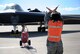 U.S. Air Force Staff Sgt. Lauren Palmer, a 509th Aircraft Maintenance Squadron commander support staff personnel craftsman, marshalls a B-2 Spirit at Whiteman Air Force Base, Mo., May 4, 2016. Palmer was diagnosed with Hodgkin’s lymphoma in October 2014. Now cancer-free, Palmer was given the opportunity to marshall a B-2 and see how aircraft maintainers play a critical role in Whiteman’s deterrence mission. (U.S. Air Force photo by Airman 1st Class Michaela R. Slanchik)