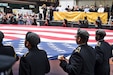 Junior Reserve Officers Training Corps cadets, carrying the American flag, march past the reviewing stand on State Street during the city of Chicago’s Memorial Day parade, May 28, 2016. There were 45 JROTC schools present with more than six thousand cadets marching in the parade. 
(U.S. Army photo by Sgt. Aaron Berogan/Released)